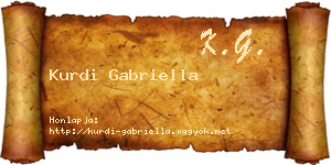 Kurdi Gabriella névjegykártya